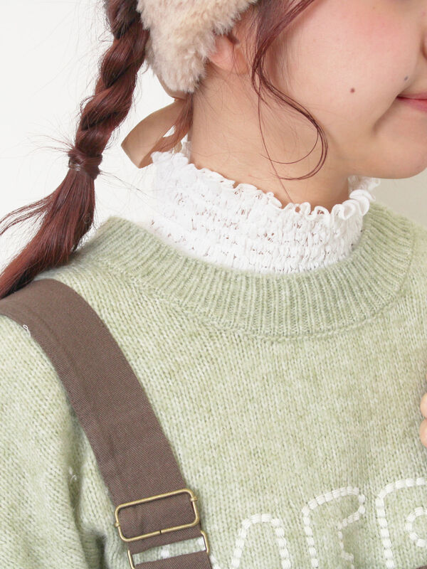 【吸湿発熱】襟レースシャーリングカットソー（オフホワイト）｜Samansa Mos2（サマンサ モスモス）通販