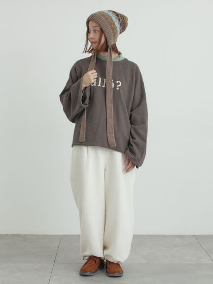 【吸湿発熱】襟スモッキングカットソー（オフホワイト/ブラック/ベージュ/ミント）｜Samansa Mos2（サマンサ モスモス）通販