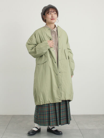 中綿ロングコート（チャコールグレー/ベージュ/カーキ）｜Samansa Mos2（サマンサ モスモス）通販