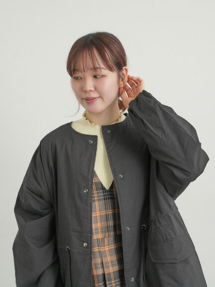 中綿ロングコート（チャコールグレー/ベージュ/カーキ）｜Samansa Mos2（サマンサ モスモス）通販