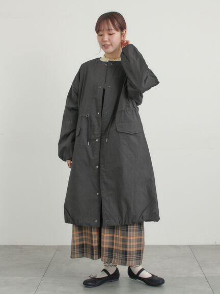 中綿ロングコート（チャコールグレー/ベージュ/カーキ）｜Samansa Mos2（サマンサ モスモス）通販