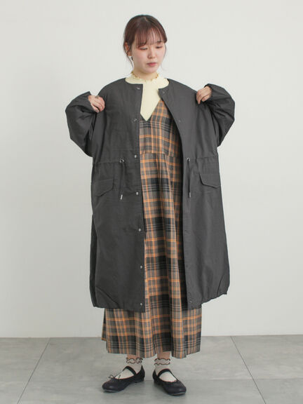中綿ロングコート（チャコールグレー/ベージュ/カーキ）｜Samansa Mos2（サマンサ モスモス）通販