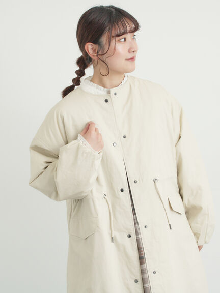 中綿ロングコート（チャコールグレー/ベージュ/カーキ）｜Samansa Mos2（サマンサ モスモス）通販