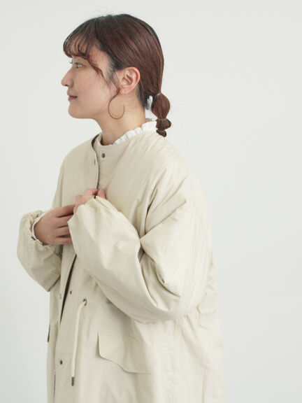 中綿ロングコート（チャコールグレー/ベージュ/カーキ）｜Samansa Mos2（サマンサ モスモス）通販