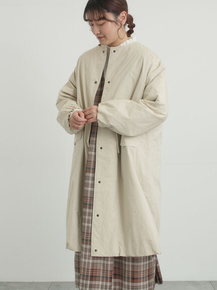 中綿ロングコート（チャコールグレー/ベージュ/カーキ）｜Samansa Mos2（サマンサ モスモス）通販