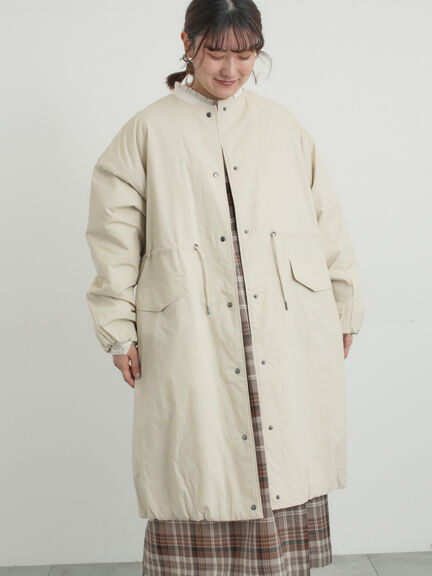 中綿ロングコート（チャコールグレー/ベージュ/カーキ）｜Samansa Mos2（サマンサ モスモス）通販