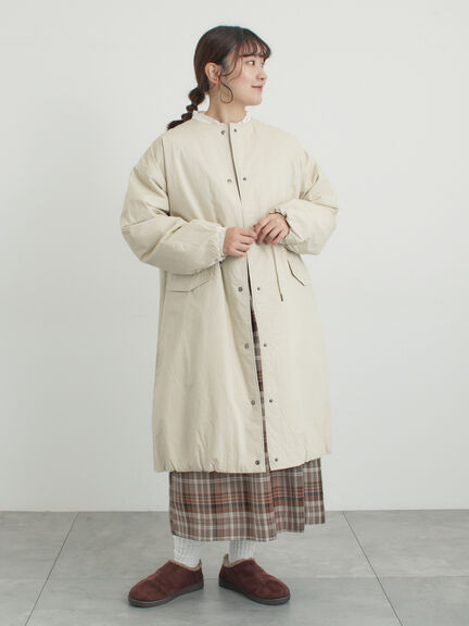 中綿ロングコート（チャコールグレー/ベージュ/カーキ）｜Samansa Mos2（サマンサ モスモス）通販