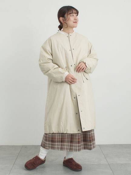 中綿ロングコート（チャコールグレー/ベージュ/カーキ）｜Samansa Mos2（サマンサ モスモス）通販