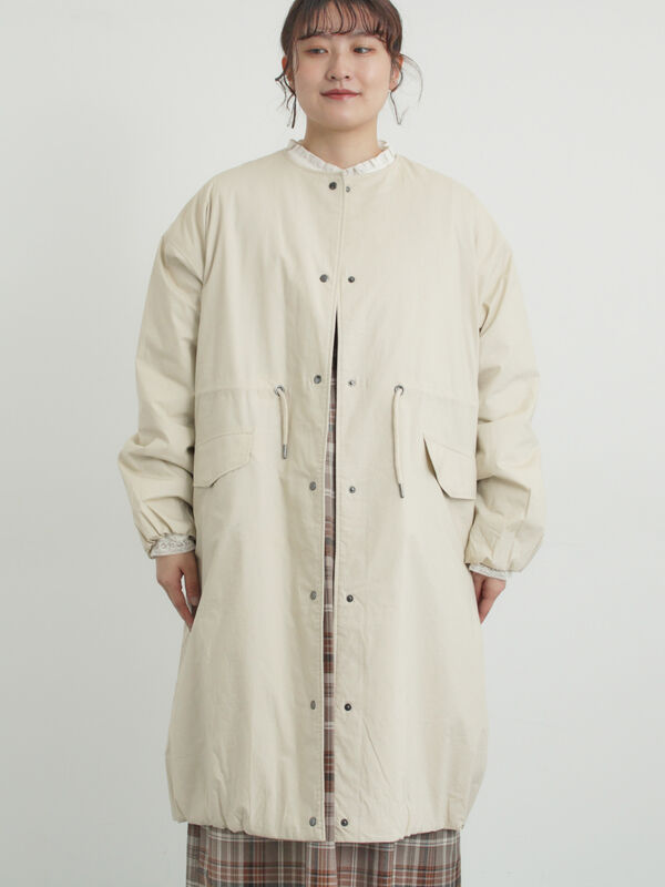 セール】 中綿ロングコート（チャコールグレー/ベージュ/カーキ