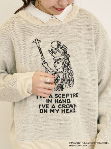 【Alice×Samansa Mos2】ジャカードニット（サックスブルー/ネイビー/キナリ）｜Samansa Mos2（サマンサ モスモス）通販