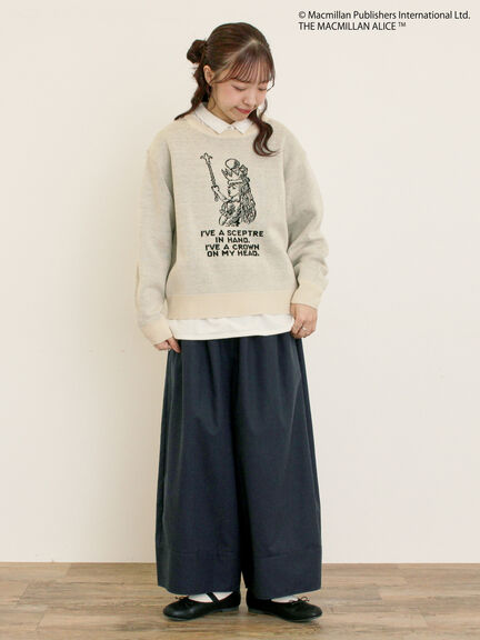 【Alice×Samansa Mos2】ジャカードニット（サックスブルー/ネイビー/キナリ）｜Samansa Mos2（サマンサ モスモス）通販