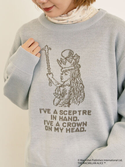 【Alice×Samansa Mos2】ジャカードニット（サックスブルー/ネイビー/キナリ）｜Samansa Mos2（サマンサ モスモス）通販