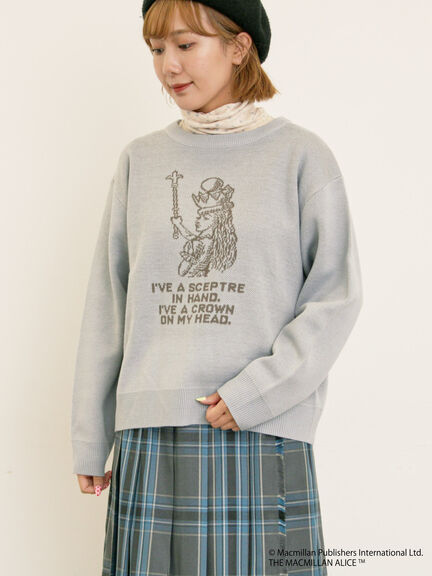 【Alice×Samansa Mos2】ジャカードニット（サックスブルー/ネイビー/キナリ）｜Samansa Mos2（サマンサ モスモス）通販