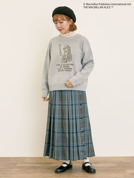 【Alice×Samansa Mos2】ジャカードニット（サックスブルー/ネイビー/キナリ）｜Samansa Mos2（サマンサ モスモス）通販