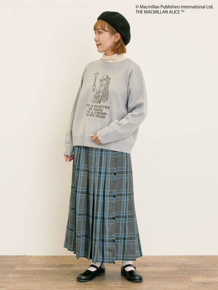 【Alice×Samansa Mos2】ジャカードニット（サックスブルー/ネイビー/キナリ）｜Samansa Mos2（サマンサ モスモス）通販