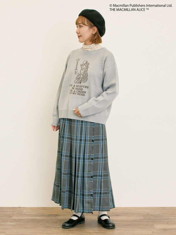 セール】 【Alice×Samansa Mos2】ジャカードニット（サックスブルー