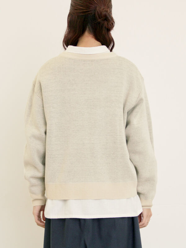 セール】 【Alice×Samansa Mos2】ジャカードニット（サックスブルー