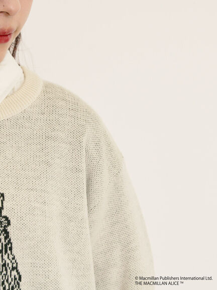 【Alice×Samansa Mos2】ジャカードニット（サックスブルー/ネイビー/キナリ）｜Samansa Mos2（サマンサ モスモス）通販