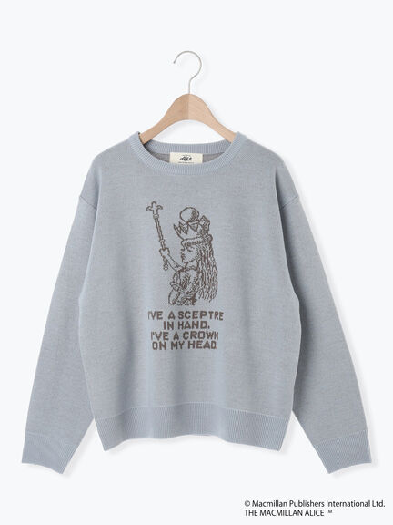 【Alice×Samansa Mos2】ジャカードニット（サックスブルー/ネイビー/キナリ）｜Samansa Mos2（サマンサ モスモス）通販