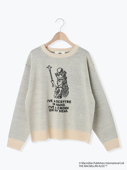 【Alice×Samansa Mos2】ジャカードニット（サックスブルー/ネイビー/キナリ）｜Samansa Mos2（サマンサ モスモス）通販