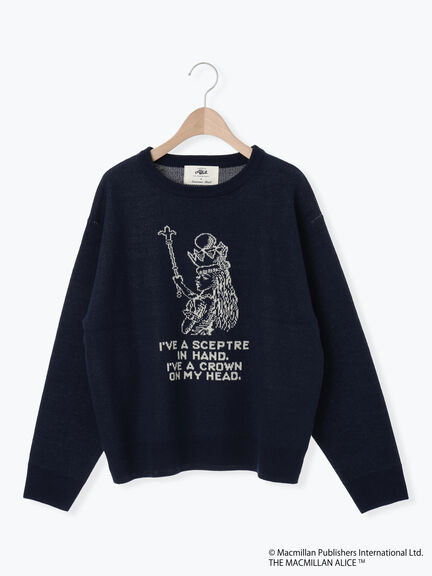 【Alice×Samansa Mos2】ジャカードニット（サックスブルー/ネイビー/キナリ）｜Samansa Mos2（サマンサ モスモス）通販