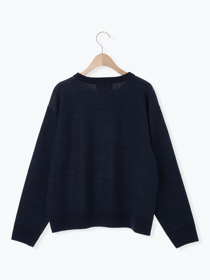 【Alice×Samansa Mos2】ジャカードニット（サックスブルー/ネイビー/キナリ）｜Samansa Mos2（サマンサ モスモス）通販