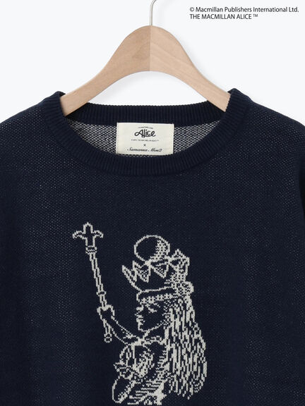 【Alice×Samansa Mos2】ジャカードニット（サックスブルー/ネイビー/キナリ）｜Samansa Mos2（サマンサ モスモス）通販