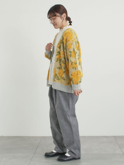 前立てレース切替ブラウス（オフホワイト/グレー/ブラック/ベージュ）｜Samansa Mos2（サマンサ モスモス）通販