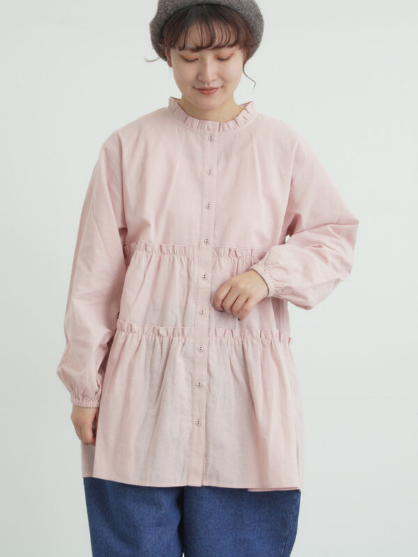 柄アソートティアードフリルチュニック（ピンク）｜Samansa Mos2（サマンサ モスモス）通販