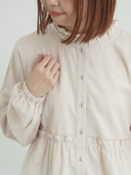 柄アソートティアードフリルチュニック（オフホワイト/ブラック/ピンク/ベージュ）｜Samansa Mos2（サマンサ モスモス）通販