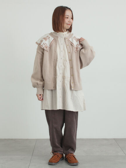 柄アソートティアードフリルチュニック（オフホワイト/ブラック/ピンク/ベージュ）｜Samansa Mos2（サマンサ モスモス）通販