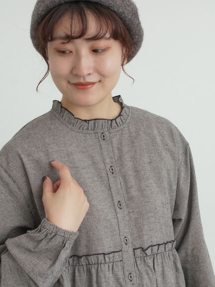 柄アソートティアードフリルチュニック（オフホワイト/ブラック/ピンク/ベージュ）｜Samansa Mos2（サマンサ モスモス）通販