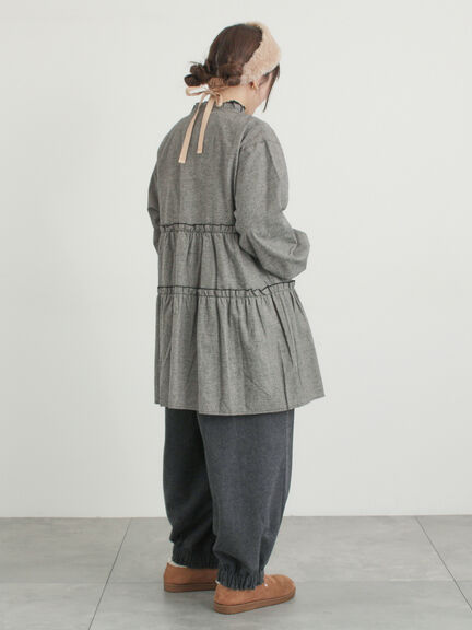 柄アソートティアードフリルチュニック（オフホワイト/ブラック/ピンク/ベージュ）｜Samansa Mos2（サマンサ モスモス）通販