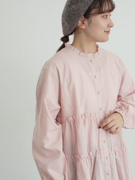 柄アソートティアードフリルチュニック（オフホワイト/ブラック/ピンク/ベージュ）｜Samansa Mos2（サマンサ モスモス）通販