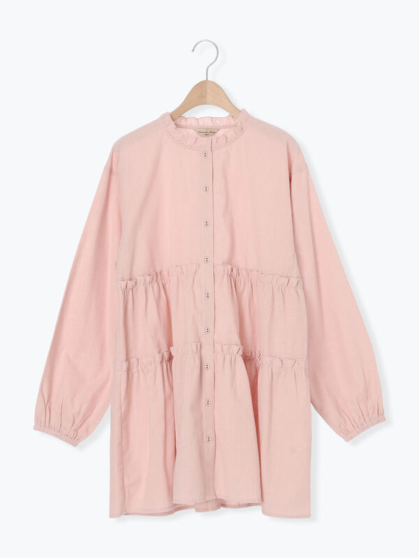 セール】 柄アソートティアードフリルチュニック（オフホワイト