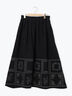 裾モチーフ刺繍ギャザースカート（ブラック）｜Samansa Mos2（サマンサ モスモス）通販