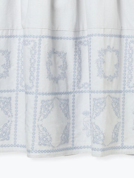 裾モチーフ刺繍ギャザースカート（オフホワイト/ブラック/ブルー）｜Samansa Mos2（サマンサ モスモス）通販