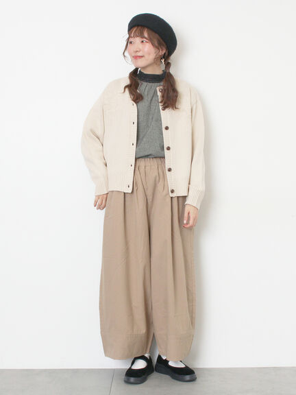 ◎刺繍カーディガン（グレー/ブラウン/キナリ）｜Samansa Mos2（サマンサ モスモス）通販