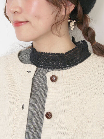 ◎刺繍カーディガン（グレー/ブラウン/キナリ）｜Samansa Mos2（サマンサ モスモス）通販