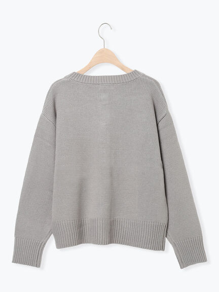 ◎刺繍カーディガン（グレー/ブラウン/キナリ）｜Samansa Mos2（サマンサ モスモス）通販