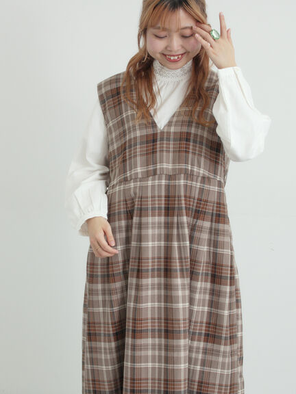 ◎ジャンパースカート（グレー/ブラック/ベージュ/ブラウン）｜Samansa Mos2（サマンサ モスモス）通販