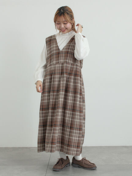 ◎ジャンパースカート（グレー/ブラック/ベージュ/ブラウン）｜Samansa Mos2（サマンサ モスモス）通販