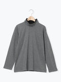 【保温加工】衿レース重ね着風タートルインナー（チャコールグレー）｜Samansa Mos2（サマンサ モスモス）通販