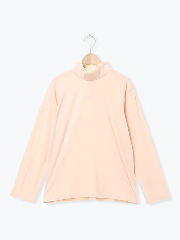 【保温加工】衿レース重ね着風タートルインナー（ピンク）｜Samansa Mos2（サマンサ モスモス）通販