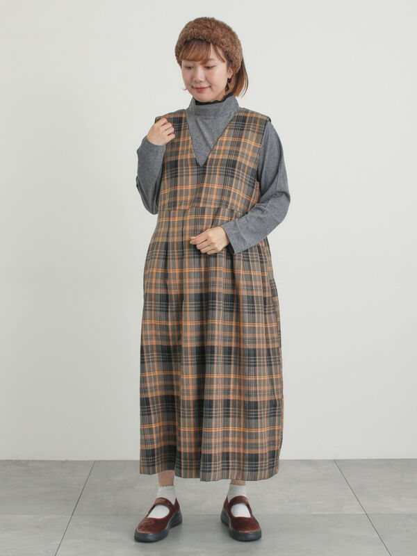 セール】 【保温加工】衿レース重ね着風タートルインナー（オフ