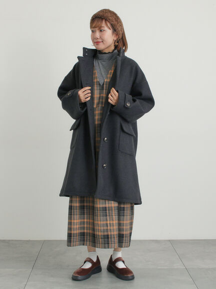 【保温加工】衿レース重ね着風タートルインナー（オフホワイト/チャコールグレー/ピンク/ベージュ）｜Samansa Mos2（サマンサ モスモス）通販