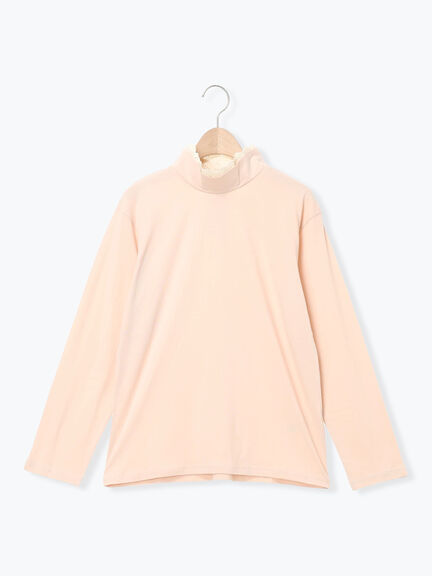 【保温加工】衿レース重ね着風タートルインナー（オフホワイト/チャコールグレー/ピンク/ベージュ）｜Samansa Mos2（サマンサ モスモス）通販