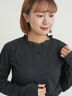 ◎襟フリルカットソー（ブラック）｜Samansa Mos2（サマンサ モスモス）通販