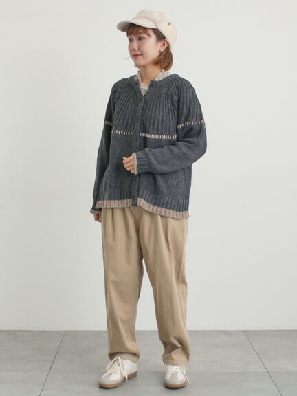 ◎襟フリルカットソー（オフホワイト/グレー/ブラック/ベージュ）｜Samansa Mos2（サマンサ モスモス）通販