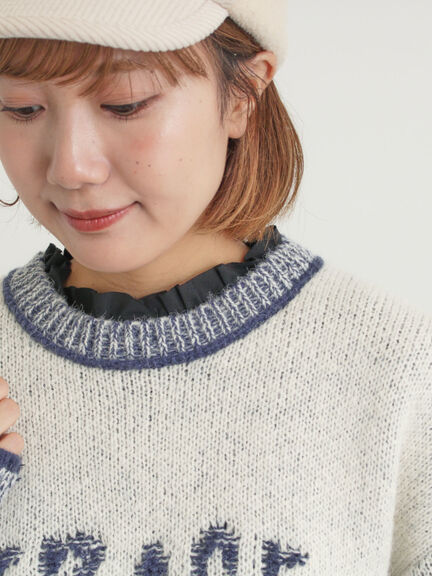 ◎襟フリルカットソー（オフホワイト/グレー/ブラック/ベージュ）｜Samansa Mos2（サマンサ モスモス）通販